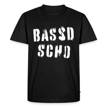 Bassd scho - Franken fränkisch fränggisch Geschenk - Männer Premium Bio T-Shirt - Schwarz - Vorne - Nico (187cm)