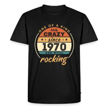 Unique en son genre totalement fou depuis 1970 Rocking - T-shirt Premium bio Homme - noir - Devant - Nico (187cm)