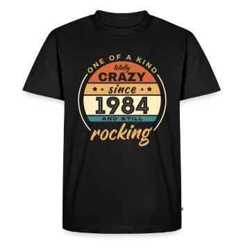 Unique en son genre totalement fou depuis 1984 Rocking - T-shirt Premium bio Homme - noir - Devant - Nico (187cm)