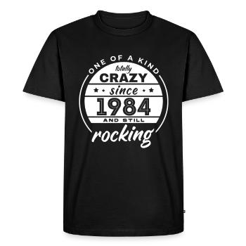 Unique en son genre totalement fou depuis 1984 Rocking - T-shirt Premium bio Homme - noir - Devant - Nico (187cm)