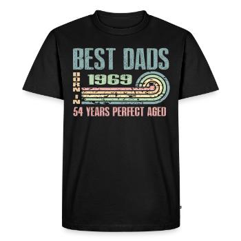 Les meilleurs pères sont nés en 1969, 54 ans, - T-shirt Premium bio Homme - noir - Devant - Nico (187cm)
