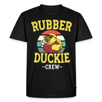 Rubber Duck Yellow Duck Crew Bathing Ducks Ducks - Men's Premium Organic T-Shirt - black - Front - Nico (187cm)
