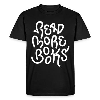 Read more books - Men's Premium Organic T-Shirt - black - Front - Nico (187cm)