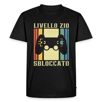 Niveau Oncle Débloqué Rétro Jeux Vidéo Gamer - T-shirt Premium bio Homme - noir - Devant - Nico (187cm)