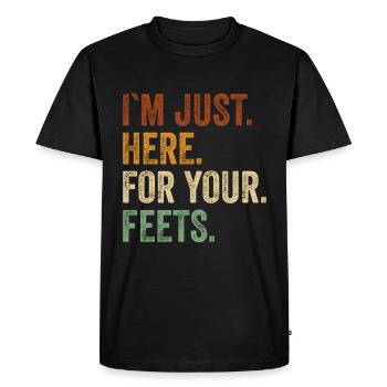 Podiatre, Pédicure, Podiatrie, Cadeaux - T-shirt Premium bio Homme - noir - Devant - Nico (187cm)