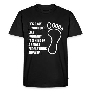 Podiatre Podologue Podification Pédicure Podiatrie Cadeaux - T-shirt Premium bio Homme - noir - Devant - Nico (187cm)