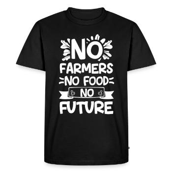 No Farmers No Food No Future Farmer Farmer - Men's Premium Organic T-Shirt - black - Front - Nico (187cm)