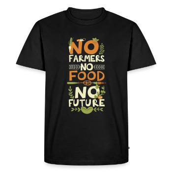 No Farmers No Food No Future Farmer Farmer - Men's Premium Organic T-Shirt - black - Front - Nico (187cm)