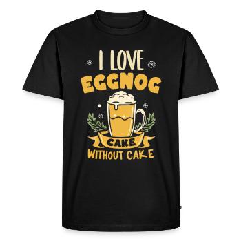 I Love Eggnoc Cake Without Cake - Men's Premium Organic T-Shirt - black - Front - Nico (187cm)