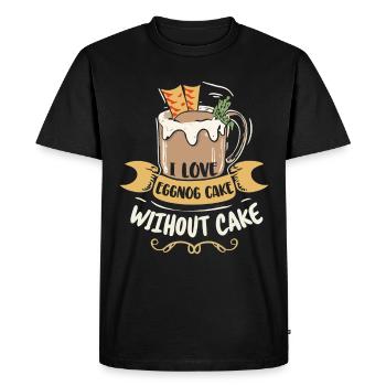 I Love Eggnoc Cake Without Cake - Men's Premium Organic T-Shirt - black - Front - Nico (187cm)