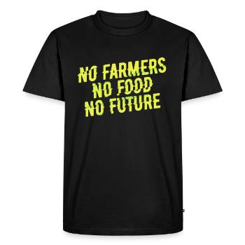 No Farmers No Food No Future Farmer Farmer - Men's Premium Organic T-Shirt - black - Front - Nico (187cm)