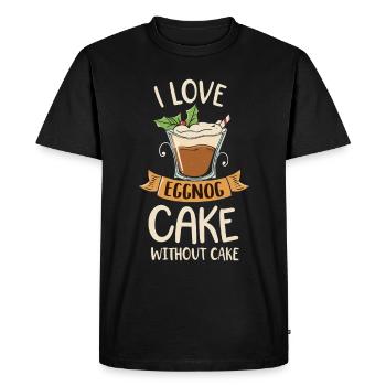 I Love Eggnoc Cake Without Cake - Men's Premium Organic T-Shirt - black - Front - Nico (187cm)