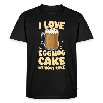 I Love Eggnoc Cake Without Cake - Men's Premium Organic T-Shirt - black - Front - Nico (187cm)