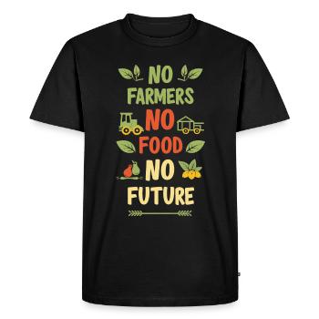 No Farmers - No Food - No Future Farmer - Men's Premium Organic T-Shirt - black - Front - Nico (187cm)