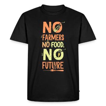 No Farmers - No Food - No Future Farmer - Men's Premium Organic T-Shirt - black - Front - Nico (187cm)
