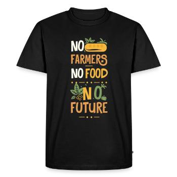 No Farmers - No Food - No Future Farmer - Men's Premium Organic T-Shirt - black - Front - Nico (187cm)