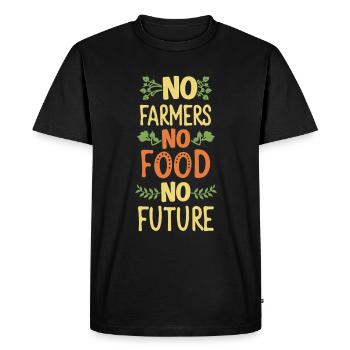 No Farmers - No Food - No Future Farmer - Men's Premium Organic T-Shirt - black - Front - Nico (187cm)