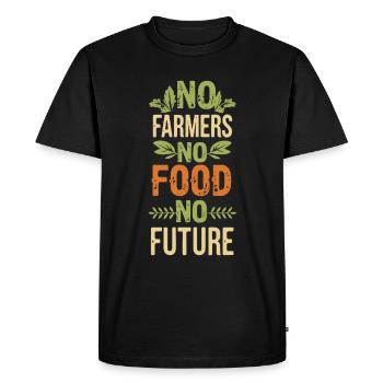 No Farmers - No Food - No Future Farmer - Men's Premium Organic T-Shirt - black - Front - Nico (187cm)
