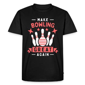 Make Bowling Great Again - Bowling Ball Pin - T-shirt Premium bio Homme - noir - Devant - Nico (187cm)