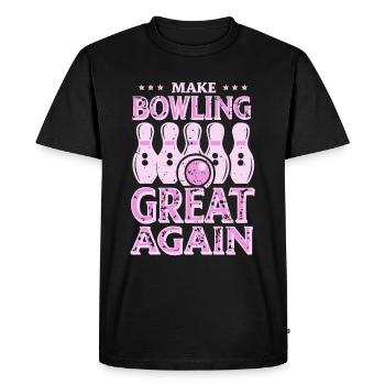 Make Bowling Great Again - Bowling Ball Pin - T-shirt Premium bio Homme - noir - Devant - Nico (187cm)