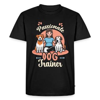 Dresseur de chiens passionné Hunde Trainerin - T-shirt Premium bio Homme - noir - Devant - Nico (187cm)