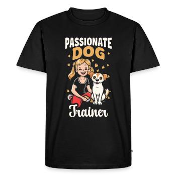 Dresseur de chiens passionné Hunde Trainerin - T-shirt Premium bio Homme - noir - Devant - Nico (187cm)