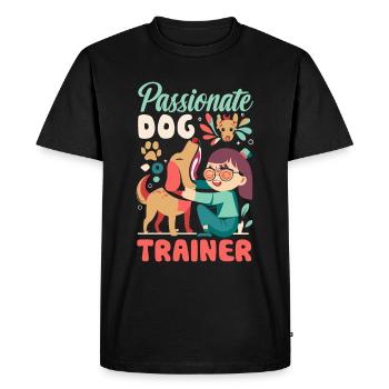 Dresseur de chiens passionné Hunde Trainerin - T-shirt Premium bio Homme - noir - Devant - Nico (187cm)