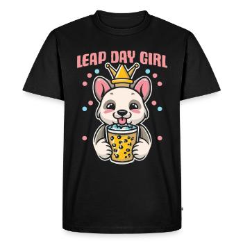 Jour bissextile Reine 29 février Anniversaire - T-shirt Premium bio Homme - noir - Devant - Nico (187cm)