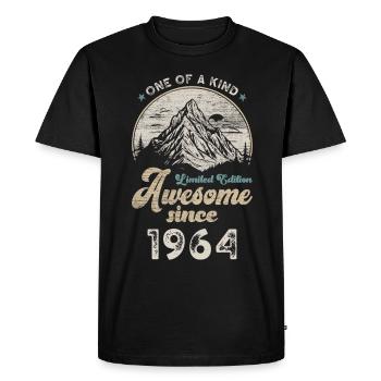 1964 Birthday Berge - Men's Premium Organic T-Shirt - black - Front - Nico (187cm)