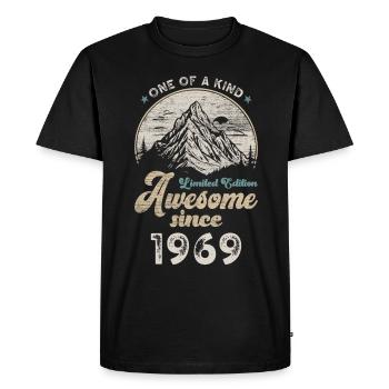 1969 Birthday Berge - Men's Premium Organic T-Shirt - black - Front - Nico (187cm)