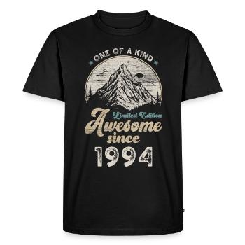 1994 Birthday Berge - Men's Premium Organic T-Shirt - black - Front - Nico (187cm)