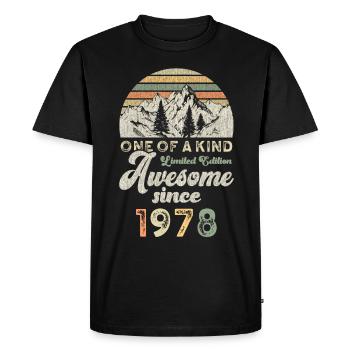 1978 Birthday Berge - Men's Premium Organic T-Shirt - black - Front - Nico (187cm)