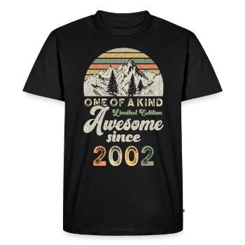 2002 Birthday Berge - Men's Premium Organic T-Shirt - black - Front - Nico (187cm)
