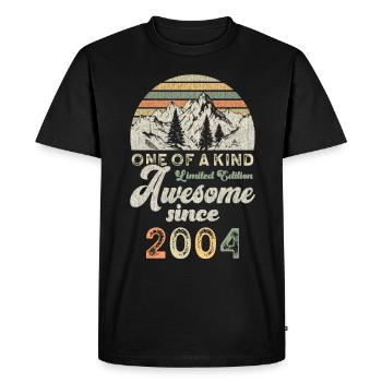 2004 Birthday Berge - Men's Premium Organic T-Shirt - black - Front - Nico (187cm)