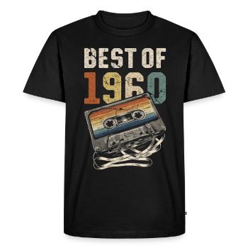 Le meilleur de la cassette d’anniversaire des années 1960 - T-shirt Premium bio Homme - noir - Devant - Nico (187cm)
