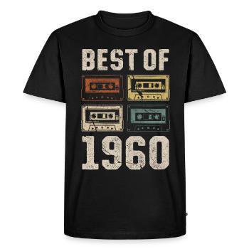 Le meilleur de la cassette d’anniversaire des années 1960 - T-shirt Premium bio Homme - noir - Devant - Nico (187cm)