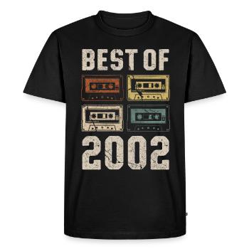 Best Of 2002 Birthday Cassette - Men's Premium Organic T-Shirt - black - Front - Nico (187cm)