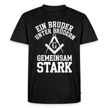 Franc-maçon - T-shirt Premium bio Homme - noir - Devant - Nico (187cm)