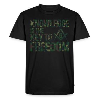 Maçon Maçon Maçon Camo Franc-maçon - T-shirt Premium bio Homme - noir - Devant - Nico (187cm)