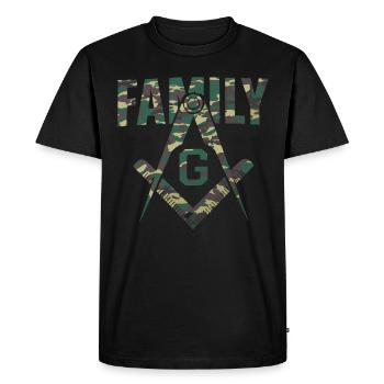 Maçon Maçonnique Camo Famille Franc-Maçon - T-shirt Premium bio Homme - noir - Devant - Nico (187cm)