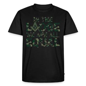 Maçon Maçon Maçon Camo Franc-maçon - T-shirt Premium bio Homme - noir - Devant - Nico (187cm)