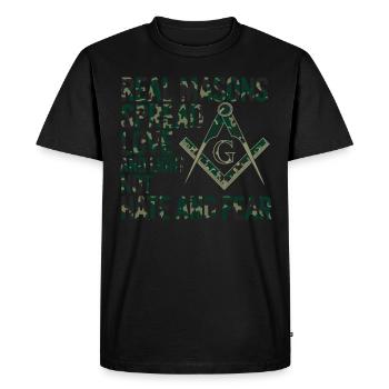 Maçon Maçon Maçon Camo Franc-maçon - T-shirt Premium bio Homme - noir - Devant - Nico (187cm)