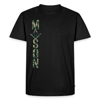 Maçon Camo Franc-maçon Maçon - T-shirt Premium bio Homme - noir - Devant - Nico (187cm)