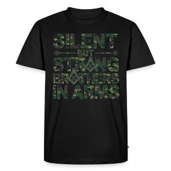 Maçon Maçon Maçon Camo Franc-maçon - T-shirt Premium bio Homme - noir - Devant - Nico (187cm)