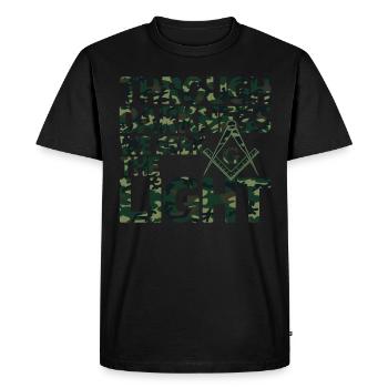 Maçon Maçon Maçon Camo Franc-maçon - T-shirt Premium bio Homme - noir - Devant - Nico (187cm)