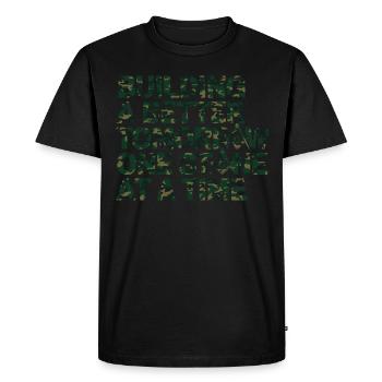 Maçon Maçon Maçon Camo Franc-maçon - T-shirt Premium bio Homme - noir - Devant - Nico (187cm)