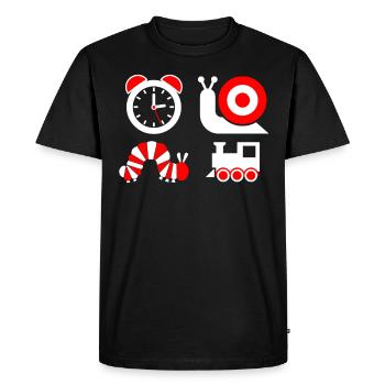 Bébé avec un contraste élevé - T-shirt Premium bio Homme - noir - Devant - Nico (187cm)