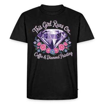 Peinture Diamants Peinture au diamant Art - T-shirt Premium bio Homme - noir - Devant - Nico (187cm)