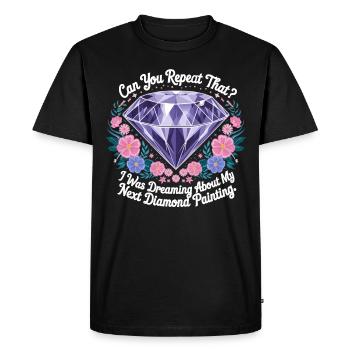 Peinture Diamants Peinture au diamant Art - T-shirt Premium bio Homme - noir - Devant - Nico (187cm)