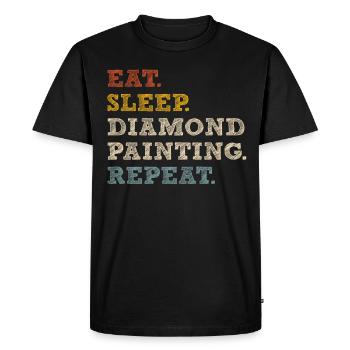 Peinture Diamants Peinture au diamant Art - T-shirt Premium bio Homme - noir - Devant - Nico (187cm)
